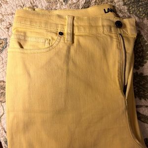 Lands’ End slim leg ankle jean- buttercup